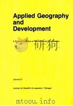 APPLIED GEOGRAPHY AND DEVELOPMENT  VOLUME 37     PDF电子版封面     