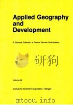 APPLIED GEOGRAPHY AND DEVELOPMENT  VOLUME 38     PDF电子版封面     