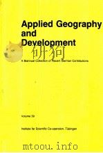 APPLIED GEOGRAPHY AND DEVELOPMENT  VOLUME 39     PDF电子版封面     