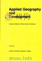 APPLIED GEOGRAPHY AND DEVELOPMENT  VOLUME 42     PDF电子版封面     