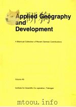 APPLIED GEOGRAPHY AND DEVELOPMENT  VOLUME 48     PDF电子版封面     