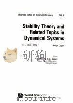 STABILITY THEORY AND RELATED TOPICS IN DYNAMICAL SYSTEMS 17-19 OCT 1988（ PDF版）