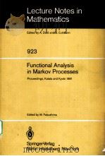 FUNCTIONAL ANALYSIS IN MARKOV PROCESSES   1982  PDF电子版封面  354011484X  M.FUKUSHIMA 