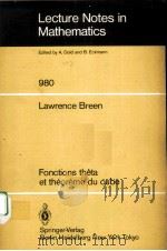 FONCTIONS THETA ET THEOREME DU CUBE   1983  PDF电子版封面  3540120025   