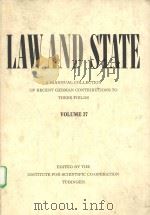 LAW AND STATE  VOLUME 37     PDF电子版封面     