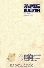 THE UNIVERSITY OF MICHIGAN BULLETIN  VOLUME 10，NUMBER 4     PDF电子版封面     