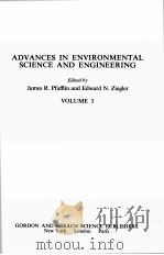 ADVANCES IN ENVIRONMENTAL SCIENCE AND ENGINEERING  VOLUME 3（ PDF版）