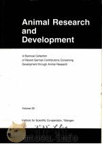 ANIMAL RESEARCH AND DEVELOPMENT  VOLUME 29     PDF电子版封面     