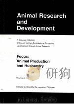 ANIMAL RESEARCH AND DEVELOPMENT  VOLUME 43/44（ PDF版）