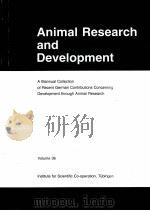 ANIMAL RESEARCH AND DEVELOPMENT  VOLUME 36     PDF电子版封面     