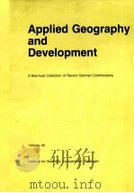 APPLIED GEOGRAPHY AND DEVELOPMENT  VOLUME 40     PDF电子版封面     
