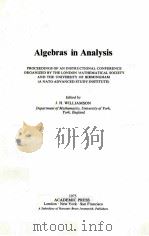 ALGEBRAS IN ANALYSIS（1975 PDF版）