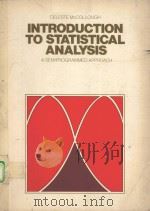 INTRODUCTION TO STATISTICAL ANALYSIS     PDF电子版封面  0070448051   