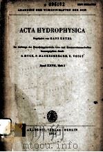 ACTA HYDROPHYSICA  BAND 27，HEFT 1（1982 PDF版）