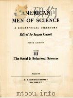 AMERICAN MEN OF SCIENCE：A BIOGRAPHICAL DIRECTORY  NINTH EDITION   VOLUME 3   1956  PDF电子版封面     