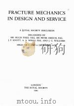 FRACTURE MECHANICS IN DESIGN AND SERVICE（1981 PDF版）