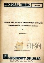 IMPACT AND OPTIMUM TRANSMISSION OF WAVES     PDF电子版封面    RAM GUPTA 