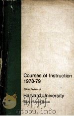COURSES OF INSTRUCTION 1978-79     PDF电子版封面     