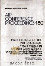 AIP CONFERENCE PROCEEDINGS 180   1988  PDF电子版封面  0883183803   
