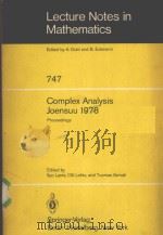 COMPLEX ANALYSIS JOENSUU 1978   1979  PDF电子版封面  3540095535   