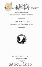 THE AMERICAN PHILOSOPHICAL SOCIETY YEAR BOOK 1939（1940 PDF版）