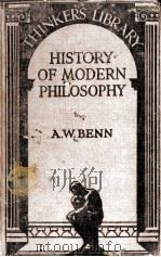 HISTORY OF MODERN PHILOSOPHY（1933 PDF版）