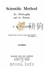 SCIENTIFIC METHOD   1919  PDF电子版封面    F.W.WESTAWAY 