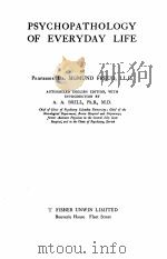 PSYCHOPATHOLOGY OF EVERYDAY LIFE   1928  PDF电子版封面    SIGMUND FREUD 