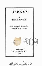 DREAMS   1914  PDF电子版封面    HENRI BERGSON 