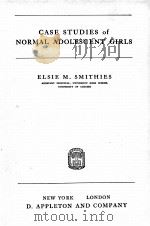 CASE STUDIES OF NORMAL ADOLESCENT GIRLS（1933 PDF版）