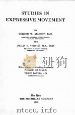STUDIES IN EXPRESSIVE MOVEMENT（1933 PDF版）