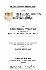 THE PRINCIPLES OF HUMAN KNOWLEDGE   1878  PDF电子版封面    COLLYNS SIMON 