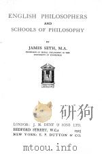 ENGLISH PHILOSOPHERS AND SCHOOLS OF PHILOSOPHY（1925 PDF版）