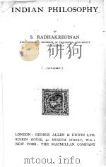 INDIAN PHILOSOPHY VOLUME Ⅰ   1923  PDF电子版封面     