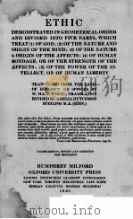 ETHIC FOURTH EDITION   1923  PDF电子版封面     