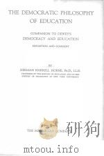 THE DEMOCRATIC PHILOSOPHY OF EDUCATION（1932 PDF版）