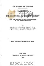NARRATIVES OF THE BEGINNINGS OF HEBREW HISTORY   1922  PDF电子版封面     