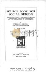 SOURCE BOOK FOR SOCIAL ORIGINS SIXTH EDITION   1909  PDF电子版封面     