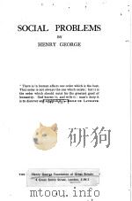SOCIAL PROBLEMS NEW POPULAR EDITION   1938  PDF电子版封面    HENRY GEORGE 