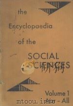 ENCYCLOPAEDIA OF THE SOCIAL SCIENCES VOLUME ONE（1930 PDF版）