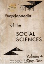 ENCYCLOPAEDIA OF THE SOCIAL SCIENCES VOLUME FOUR（1930 PDF版）