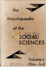 ENCYCLOPAEDIA OF THE SOCIAL SCIENCES VOLUME SEVEN（1932 PDF版）