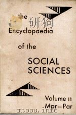 ENCYCLOPAEDIA OF THE SOCIAL SCIENCES VOLUME ELEVEN（1933 PDF版）
