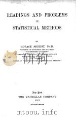 READINGS AND PROBLEMS IN STATISTICAL METHODS（1921 PDF版）