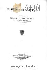 BUSINESS STATISTICS   1921  PDF电子版封面    MELVIN T.COPELAND 