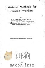 STATISTICAL METHODS FOR RESEARCH WORKERS SIXTH EDITION（1936 PDF版）