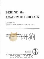BEHIND THE ACADEMIC CURTAIN   1948  PDF电子版封面     