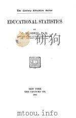 EDUCATIONAL STATISTICS   1925  PDF电子版封面    C.W.ODELL 