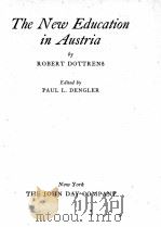 THE NEW EDUCATION IN AUSTRIA（1930 PDF版）