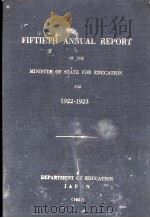 FIFTIETH ANNUAL REPORT OF THE MINISTER OF STATE FOR EDUCATION FOR THE ELEVENTH STATISTICAL YEAR OF T（1927 PDF版）